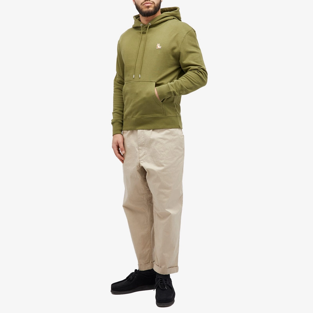 Maison Kitsune Men's Chillax Fox Patch Regular Hoody Military Green